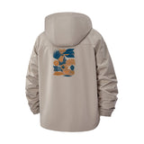Botanical Nature Unisex Full-Zip Printed Waterproof Hooded Windbreaker