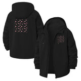 Flamingo Pattern Unisex Full-Zip Printed Waterproof Hooded Windbreaker