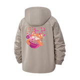Shiba Inu Ramen Unisex Full-Zip Printed Waterproof Hooded Windbreaker