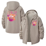 Shiba Inu Ramen Unisex Full-Zip Printed Waterproof Hooded Windbreaker