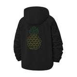 Pineapple Skull Unisex Full-Zip Printed Waterproof Hooded Windbreaker
