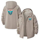 Shark Ocean Encounter Unisex Full-Zip Printed Waterproof Hooded Windbreaker