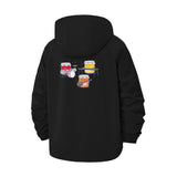 Cartoon Jam Band Unisex Full-Zip Printed Waterproof Hooded Windbreaker