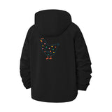 Polka Dot Chicken Unisex Full-Zip Printed Waterproof Hooded Windbreaker