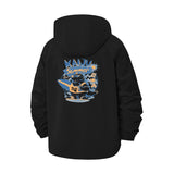 Retro Surf Summer Unisex Full-Zip Printed Waterproof Hooded Windbreaker