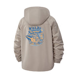 Retro Surf Summer Unisex Full-Zip Printed Waterproof Hooded Windbreaker