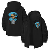 Raccoon and Trash Can Unisex Full-Zip Printed Waterproof Hooded Windbreaker