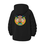 Psychedelic Tiger Unisex Full-Zip Printed Waterproof Hooded Windbreaker