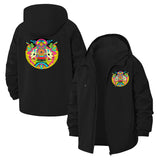 Psychedelic Tiger Unisex Full-Zip Printed Waterproof Hooded Windbreaker