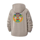 Psychedelic Tiger Unisex Full-Zip Printed Waterproof Hooded Windbreaker
