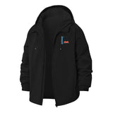 Anime-Style Sleeping Cat Unisex Full-Zip Printed Waterproof Hooded Windbreaker