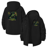 Mystical Bird and Botanical Unisex Full-Zip Printed Waterproof Hooded Windbreaker