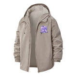 Cute Cat Convenience Store Unisex Full-Zip Printed Waterproof Hooded Windbreaker