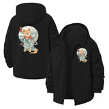 Kimono Cat Unisex Full-Zip Printed Waterproof Hooded Windbreaker