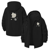 Moonlit Night Unisex Full-Zip Printed Waterproof Hooded Windbreaker