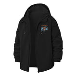 Coffee-Loving Crow City Unisex Full-Zip Printed Waterproof Hooded Windbreaker
