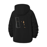 Reflective Cat Unisex Full-Zip Printed Waterproof Hooded Windbreaker