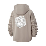 Botanical Deer Unisex Full-Zip Printed Waterproof Hooded Windbreaker