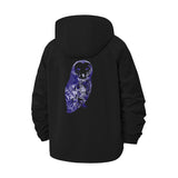 Owl Botanical Unisex Full-Zip Printed Waterproof Hooded Windbreaker