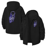 Owl Botanical Unisex Full-Zip Printed Waterproof Hooded Windbreaker