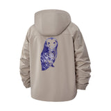 Owl Botanical Unisex Full-Zip Printed Waterproof Hooded Windbreaker