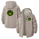 Brachiosaurus Inspiration Unisex Full-Zip Printed Waterproof Hooded Windbreaker