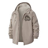 Koala Motif Unisex Full-Zip Printed Waterproof Hooded Windbreaker
