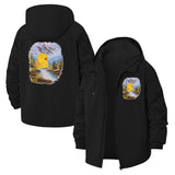 Rubber Duck Mountain Scene Unisex Full-Zip Printed Waterproof Hooded Windbreaker