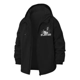 Rock Cat Graphic Unisex Full-Zip Printed Waterproof Hooded Windbreaker
