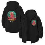 Octopus Sushi Motif Unisex Full-Zip Printed Waterproof Hooded Windbreaker
