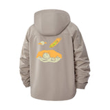 Dinosaur Extinction Unisex Full-Zip Printed Waterproof Hooded Windbreaker