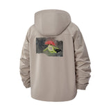 Mystical Mushroom Unisex Full-Zip Printed Waterproof Hooded Windbreaker