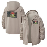 Mystical Mushroom Unisex Full-Zip Printed Waterproof Hooded Windbreaker