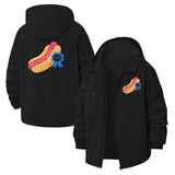 Hot Dog Winner Unisex Full-Zip Printed Waterproof Hooded Windbreaker