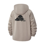 Minimalist Unisex Full-Zip Printed Waterproof Hooded Windbreaker