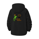 Basketball Frog Unisex Full-Zip Printed Waterproof Hooded Windbreaker