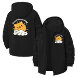 Good Meowning Cat Unisex Full-Zip Printed Waterproof Hooded Windbreaker