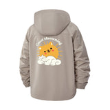 Good Meowning Cat Unisex Full-Zip Printed Waterproof Hooded Windbreaker