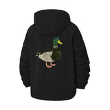 Mallard Duck Unisex Full-Zip Printed Waterproof Hooded Windbreaker