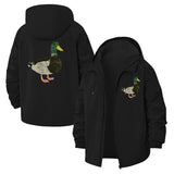 Mallard Duck Unisex Full-Zip Printed Waterproof Hooded Windbreaker