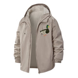Mallard Duck Unisex Full-Zip Printed Waterproof Hooded Windbreaker