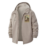 Tarot Card Art Unisex Full-Zip Printed Waterproof Hooded Windbreaker