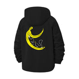 Banana Cat Unisex Full-Zip Printed Waterproof Hooded Windbreaker