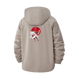 Lucky Cat Unisex Full-Zip Printed Waterproof Hooded Windbreaker