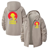 Cobra Kawaii Unisex Full-Zip Printed Waterproof Hooded Windbreaker