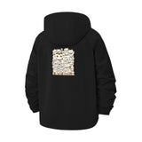 Playful Cat Faces Unisex Full-Zip Printed Waterproof Hooded Windbreaker