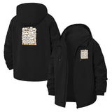 Playful Cat Faces Unisex Full-Zip Printed Waterproof Hooded Windbreaker