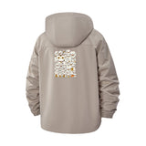 Playful Cat Faces Unisex Full-Zip Printed Waterproof Hooded Windbreaker