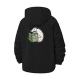 Possum Playing Dead Humor Unisex Full-Zip Printed Waterproof Hooded Windbreaker