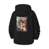 Punk Cat Unisex Full-Zip Printed Waterproof Hooded Windbreaker
